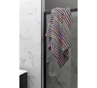 CHRISTY 'Carnaby Stripe' 100% Cotton Yarn Jacquard Towels | Size: Bath Sheet Christy Multicolor Bath Sheet