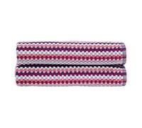 Christy Carnaby Stripe Bath Towel Set | 2 Pieces | 100% Combed Turkish Cotton | Retro Boho Design | Heavyweight 550GSM Bathroom Towel | Berry