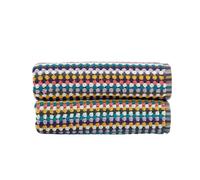 Christy Carnaby Stripe Hand Towel Set | 2 Pieces | 100% Combed Turkish Cotton | Retro Boho Design | Heavyweight 550GSM Bathroom Towel | Multi