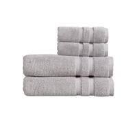 Christy Chroma Bath Sheet Set | Set of 4 | 2 Hand Towels 2 Bath Sheets | Highly Absorbent Heavyweight 675GSM | Bold and Bright | Soft Smooth Shower Towels | 100% Cotton | Dove Grey