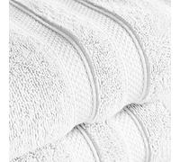 Christy Chroma Bath Sheet Set | Set of 6 | 2 Face 2 Hand 2 Bath Sheets | Highly Absorbent Heavyweight 675GSM | Bold and Bright | Soft Smooth Shower Towels | 100% Cotton | White