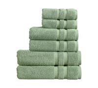 Christy Chroma Family Towel Set | Set of 6 | 2 Hand 2 Bath 2 Bath Sheets | Highly Absorbent Heavyweight 675GSM | Bold and Bright | Soft Smooth Shower Towels | 100% Cotton | Jade Green