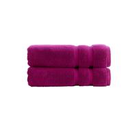 Christy Chroma Purple Bath Towels | Set of 2 | Highly Absorbent Heavyweight 675GSM | Bold and Bright | Soft Velvety Smooth Bathroom Shower Towels | 100% Cotton | Sustainably Made | Plum