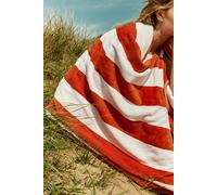 Classic 'Cabana' Striped Luxurious Beach Towels Christy Orange One Size