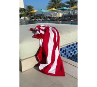 Classic 'Cabana' Striped Luxurious Beach Towels Christy Red One Size
