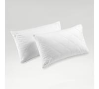 Christy Classic Hollowfibre Standard Pillow Protector Pair | Non-Feather Microfibre | Luxuriously Plush and Soft | Quick Drying and Durable | UK Manufactured | White