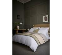 Christy Classic Percale Ribbon Trim Duvet Sets In Navy Navy Single