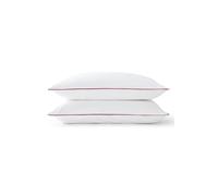 CHRISTY Classic Percale Ribbon Trim Standard Pillowcase Pair in Fuchsia Christy Fuchsia