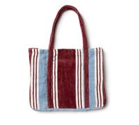 Christy College Tote Bag| Yarn-dyed striped fabric | Soft Towelling Straps| Earth Red
