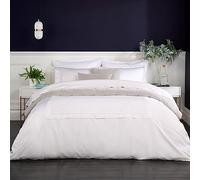 Christy Coniston Cotton Sateen Super King Duvet Set | Classic White | 400 Thread Count | Hotel Luxury Bed Linen