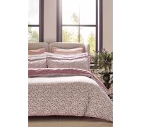 CHRISTY 'Ditsy Gingham' Reversible Cotton Duvet Cover Set in Pink | Size: Single Christy Pink Single