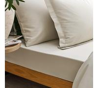 Christy Double Deep Fitted Sheets | 400TC Luxury Bedding | Champagne Beige | 100% Cotton Sateen | Soft Silky Bed Linen