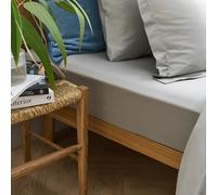 Christy Double Deep Fitted Sheets | 400TC Luxury Bedding | Silver Grey | 100% Cotton Sateen | Soft Silky Bed Linen