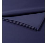 Christy Double Flat Bed Sheets | 400TC Luxury Bedding | Navy Blue | 100% Cotton Sateen | Soft Silky Bed Linen