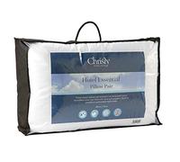 Christy Essential Filled Pillow Pair | Medium/Firm | Luxuriously plush and soft | Hotel Standard Quality Filled Bedding | Machine Washable Easy Care | UK Manufactured