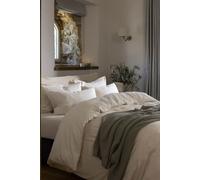 Christy Flannel Marl Super King Duvet Set | 100% Brushed Cotton |Tranquil Muted Palette | Cosy Relaxed Homey | Oat