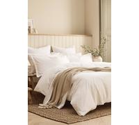 CHRISTY Flannel Marl Super Soft Brushed Cotton Duvet Sets in White | Size: Single Christy White Single