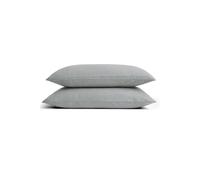 CHRISTY Flannel Marl Super Soft Brushed Cotton Standard Pillowcase Pair in Grey Christy Grey