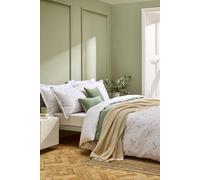 Christy 'hatton' Vintage Floral Reversible Cotton Duvet Cover Set In Green Green Super King