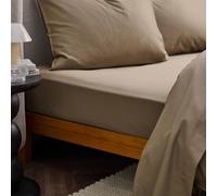 Christy King Deep Fitted Sheets | 400TC Luxury Bedding | Mushroom Brown | 100% Cotton Sateen | Soft Silky Bed Linen