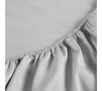 Christy King Deep Fitted Sheets | 400TC Luxury Bedding | Platinum Grey | 100% Cotton Sateen | Soft Silky Bed Linen
