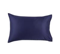 400TC Luxury Cotton Sateen Plain Dye King Pillowcases Pair Christy Navy King