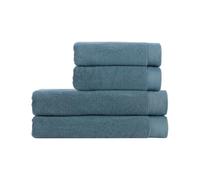Christy Luxe 4 Piece Towel Set | Denim Blue | Luxe Heavyweight 100% Turkish Cotton | Ultra Soft | Super Absorbent | 730GSM | 2 Bath Sheets 2 Hand Towels