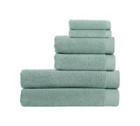 Christy Luxe 6 Piece Bath Sheet Set in Surf Green 100% Turkish Cotton - Super Soft & Quick Dry - Machine Washable - 730GSM - 2 Bath Sheets 2 Hand Towels 2 Face Cloths
