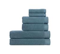 Christy Luxe 6 Piece Towel Set | Denim Blue | Luxe Heavyweight 100% Turkish Cotton | Ultra Soft | Super Absorbent | 730GSM | 2 Bath Sheets 2 Hand Towel 2 Face Cloths
