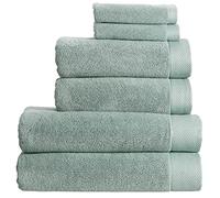 Christy Luxe 6 Piece Towel Set | Surf Green | Luxe Heavyweight 100% Turkish Cotton | Ultra Soft | Super Absorbent | 730GSM | 2 Bath Towels 2 Hand Towel 2 Face Cloths