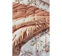 CHRISTY Luxury Quilted Velvet 'Jaipur' Throw in Dusty Pink | Size: 140 cm x 200 cm Christy Dusty Pink 140 cm x 200 cm