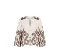 Christy Lynn Kora embroidered blouse - Neutrals XS-S