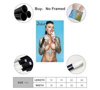 Christy Mack Ice Cream Poster Canvas Poster Wall Art Decor Print Picture Paintings for Living Room Bedroom Decoration 08x12inch(20x30cm)