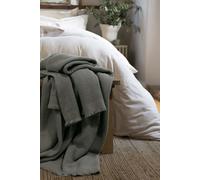 CHRISTY 'Madeira' Super Soft Fringed Blanket in Blue | Size: 140 cm x 180 cm Christy Blue 140 cm x 180 cm