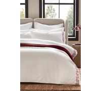 CHRISTY 'Mistletoe' Christmas Design Cotton Duvet Cover Set in Red | Size: King Christy Red King
