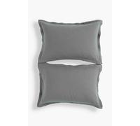 Christy King Pillowcases 2 Pack | Organic Retreat | Grey Pillow Case Pair | 100% Certified Organic Cotton | Super Soft Bed Linen