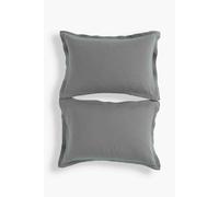 Christy King Pillowcases 2 Pack | Organic Retreat | Grey Pillow Case Pair | 100% Certified Organic Cotton | Super Soft Bed Linen
