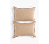 'Organic Retreat' Luxury 100% Organic Cotton King Pillowcases Pair Christy Light Beige One Size