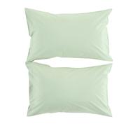 Christy 200TC Organic King Pillowcases | Set of 2 | Sage Green | 100% Certified Organic Cotton Bedding | Super Soft and Smooth Bed Linen