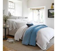 Premium Sateen Satin Soft Duvet Cover Sets Christy Blue Double