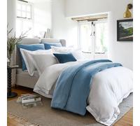 Christy Premium Sateen King Duvet Set | 500 Thread Count | Timeless Design | Super Soft and Silky Finish | Blue