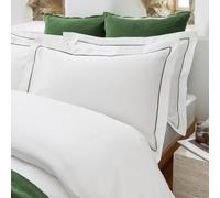 Christy Premium Sateen Oxford Pillowcase Pair | 500 Thread Count | Timeless Design | Super Soft and Silky Finish | Green