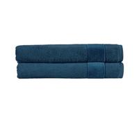 Christy Prism Bath Sheet Set | 2 pieces | Vibrant Colours | 100% Turkish Cotton | Super Soft and Fluffy | Quick Dry | Midnight Navy