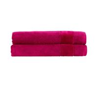 Christy Prism Bath Sheet Set | 2 pieces | Vibrant Colours | 100% Turkish Cotton | Super Soft and Fluffy | Quick Dry | Very Berry Pink
