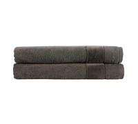 Christy Prism Bath Sheet Set | 2 pieces | Vibrant Colours | 100% Turkish Cotton | Super Soft and Fluffy | Quick Dry | Tarmac Dark Brown