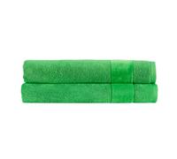 Christy Prism Bath Sheet Set | 2 pieces | Vibrant Colours | 100% Turkish Cotton | Super Soft and Fluffy | Quick Dry | Absinthe Green