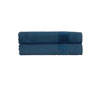 Christy Prism Bath Towel Set | 2 pieces | Vibrant Colours | 100% Turkish Cotton | Super Soft and Fluffy | Quick Dry | Midnight Navy