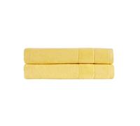 Christy Prism Bath Towel Set | 2 pieces | Vibrant Colours | 100% Turkish Cotton | Super Soft and Fluffy | Quick Dry | Taxi Cab Yellow