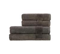 Christy Prism Bath Towel Set | 4 pieces | Vibrant Colours | 100% Turkish Cotton | Super Soft and Fluffy | Quick Dry | 2 Bath Towels 2 Hand Towels | Tarmac Dark Brown