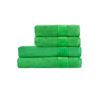 Christy Prism Bath Towel Set | 4 pieces | Vibrant Colours | 100% Turkish Cotton | Super Soft and Fluffy | Quick Dry | 2 Bath Towels 2 Hand Towels | Absinthe Green